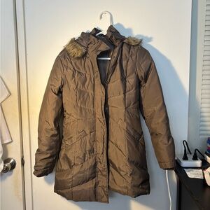 New York & Company Chocolate Puffer Jacket